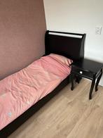 Brocante 1pers bed incl nachtkastje, Huis en Inrichting, Slaapkamer | Bedden, Ophalen, 90 cm, Eenpersoons, Zo goed als nieuw