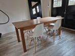 Prachtige houten eettafel te koop!, 100 tot 150 cm, Ophalen of Verzenden, Landelijk, Vijf personen of meer