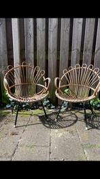 Rotan stoel vintage, Huis en Inrichting, Stoelen, Twee, Gebruikt, Vintage, Bruin