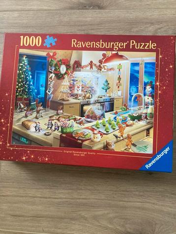 Ravensburger Kerstpuzzel 1000 Stukjes - Zo Goed Als Nieuw beschikbaar voor biedingen
