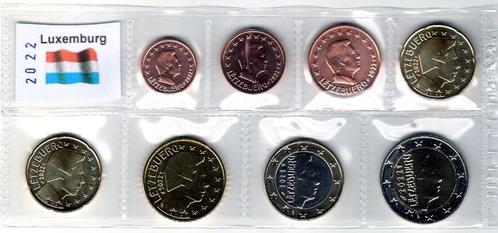 UNC set Luxemburg 2022 - 1 ct t/m 2 euro - Transportblister, Postzegels en Munten, Munten | Europa | Euromunten, Setje, Overige waardes