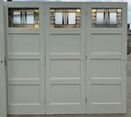 Set schuif -en suite deuren met glas in lood +2 losse deuren, Ophalen