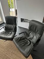 Stoere fauteuils, Africa groen leder, Ophalen of Verzenden, Gebruikt, Leer, 75 tot 100 cm