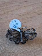 Zilveren filligree vlinder broche, Ophalen of Verzenden