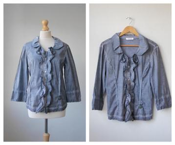 Elisa Cavaletti - prachtige blauwe blouse / maat L beschikbaar voor biedingen