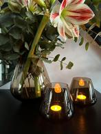 Tasman taupe vazen, windlichten. Japandi woonaccessoires, Huis en Inrichting, Woonaccessoires | Vazen, Minder dan 50 cm, Glas