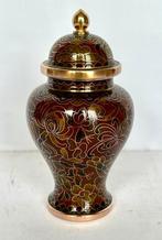 chinees emaille cloisonné gember pot - vaasje emaille koper, Antiek en Kunst, Ophalen of Verzenden