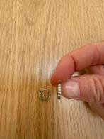 Zilveren Oorringen met Strass, Sieraden, Tassen en Uiterlijk, Oorbellen, Hangers, Ophalen of Verzenden, Zo goed als nieuw, Zilver