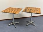 Opklapbare vierkante tafel - hout & aluminium, Ophalen, Minder dan 55 cm, Gebruikt, Metaal of Aluminium