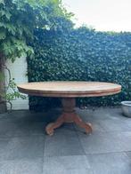Ronde dingklik teak eettafel, Huis en Inrichting, Tafels | Eettafels, Ophalen, 150 tot 200 cm, Rond, Zo goed als nieuw