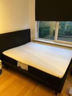Boxspring 160 x 200, Huis en Inrichting, Slaapkamer | Boxsprings, Ophalen, Gebruikt, Zwart, Tweepersoons