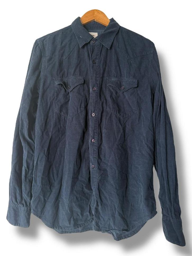 Lois Corduroy Shirt - Maat M (valt als slim L), Kleding | Heren, Overhemden, Zo goed als nieuw, Halswijdte 39/40 (M), Blauw, Ophalen of Verzenden