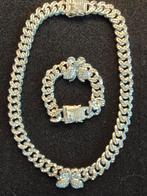 Zilverkleurige Ketting & Armband Set, Overige materialen, Nieuw, Ophalen of Verzenden, Zilver