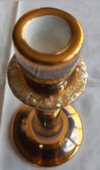 Glanzende sierlijke gouden zilveren kandelaar 21,5cm, Antiek en Kunst, Antiek | Kandelaars, Ophalen of Verzenden