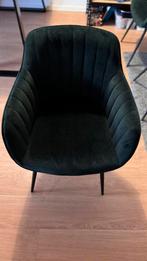 Groene Velvet Eetkamerstoel (4 beschikbaar), Huis en Inrichting, Fauteuils, Overige materialen, Minder dan 75 cm, Ophalen of Verzenden
