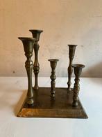Koperen Kaarsenstandaard - 5 Kandelaars, Antiek en Kunst, Antiek | Kandelaars, Ophalen of Verzenden, Koper of Brons