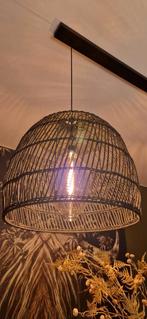 Dubbele hanglamp met zwarte lampenkappen en filament lampen, Ophalen, Gebruikt, Minder dan 50 cm