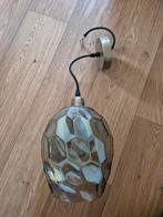 Bruine / bronzen hanglamp , plafondlamp, hallamp, Huis en Inrichting, Ophalen of Verzenden, Gebruikt, Glas, Minder dan 50 cm
