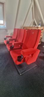 Drie bioscoopstoelen, Huis en Inrichting, Ophalen, Gebruikt, Drie