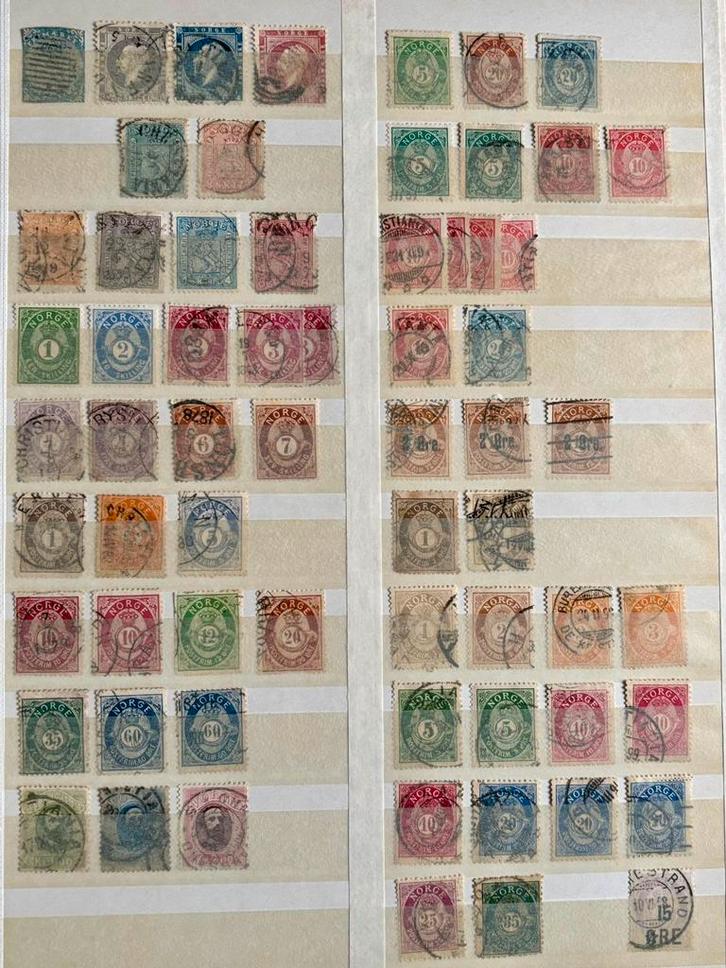 Grote verzameling Noorwegen oud en nieuw in Leuchtturm album, Postzegels en Munten, Postzegels | Volle albums en Verzamelingen