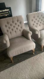Olav fauteuil beige 2 stuks, Huis en Inrichting, Ophalen, Gebruikt, 75 tot 100 cm, Landelijk