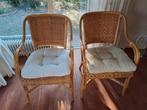 Gratis rotan stoeltjes, Huis en Inrichting, Stoelen, Ophalen, Gebruikt, Bruin, Twee