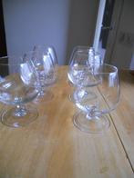 6 Mooie Kristallen Cognacglazen, Glas of Glazen, Nieuw, Ophalen of Verzenden, Glas
