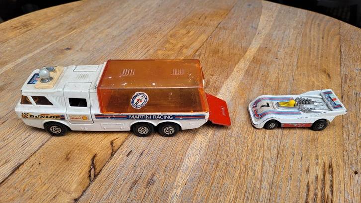 Matchbox Super Kings K-7 Martini Racing Car Transporter 1972, Antiek en Kunst, Antiek | Speelgoed, Ophalen of Verzenden