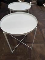 Ikea tafeltjes wit, Ophalen, Minder dan 55 cm, Rond, Zo goed als nieuw