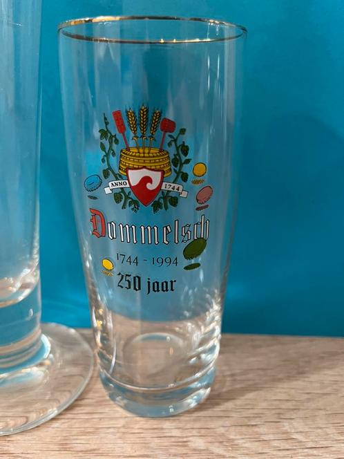 2 glazen van dommelsch 250 jaar, Verzamelen, Biermerken, Gebruikt, Glas of Glazen, Ophalen
