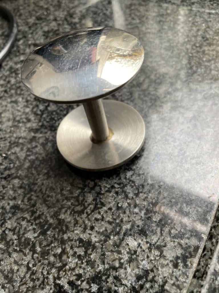 Koffie tamper /roestvrijstaal en nieuw/ diameter 5 cm, Ophalen of Verzenden, Nieuw