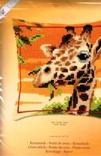 Cado vervaco borduurpakket kussen etende giraf, Hobby en Vrije tijd, Ophalen of Verzenden, Nieuw, Handborduren, Borduurpakket