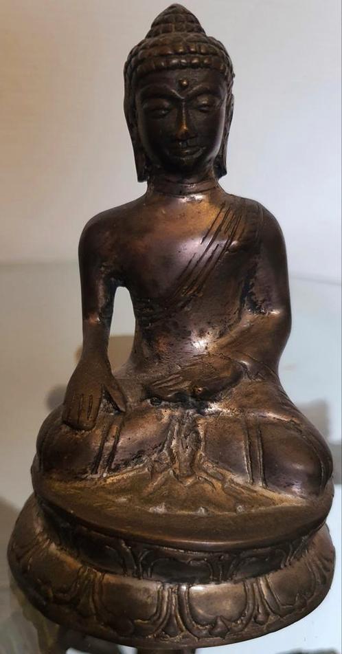Boeddha antiek bronzen beeldje, Huis en Inrichting, Woonaccessoires | Boeddhabeelden, Zo goed als nieuw, Ophalen of Verzenden