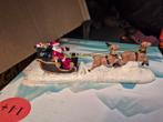 Kerstdorp figuur kerstman met slee en rendieren, Diversen, Kerst, Ophalen of Verzenden