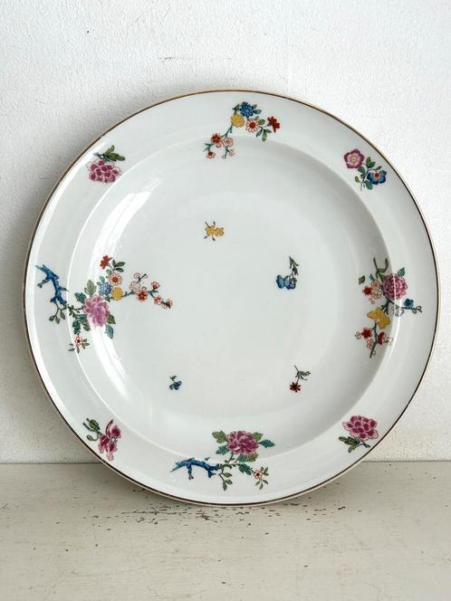 Vintage Limoges lanternier schaal porselein bloemen  29,5 cm, Antiek en Kunst, Antiek | Porselein, Ophalen