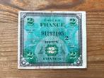 Frankrijk 2 francs 1944 banknote circulatie, Postzegels en Munten, Bankbiljetten | Europa | Niet-Eurobiljetten, Frankrijk, Ophalen of Verzenden