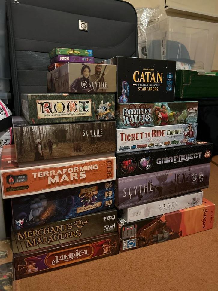 Bordspellen - Root, Ticket to Ride, Scythe &, Hobby en Vrije tijd, Gezelschapsspellen | Bordspellen, Gebruikt, Een of twee spelers