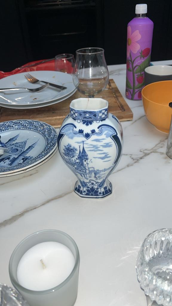 Delfts blauwe look vaas, Antiek en Kunst, Antiek | Keramiek en Aardewerk, Ophalen