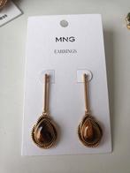 MNG Oorbellen Tijgeroog 925 Zilver Nieuw, Sieraden, Tassen en Uiterlijk, Ophalen of Verzenden, Nieuw, Zilver