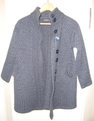 Donkergrijs scheerwollen vest Irelandseye.(40) beschikbaar voor biedingen