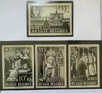 Belgie 1949 Achel postkrt zegels zwartdruk abdij Westmalle, Verzenden, Gestempeld, Overig