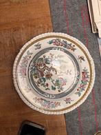 Antiek Adams Ironstone Bord met Bloemen, Ophalen of Verzenden