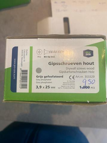 Gipsplaatschroeven voor hout 3,925 mm – grijs beschikbaar voor biedingen