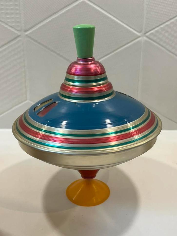 Vintage blikken speelgoed  tol Made in USSR + originele doos, Antiek en Kunst, Antiek | Speelgoed, Ophalen of Verzenden