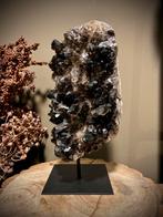 Rookkwarts cluster op stalen voet, Ophalen of Verzenden, Mineraal