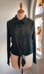 Frankie & Liberty zwart blousje met print maat: 16y=176, Frankie & Liberty, Meisje, Overhemd of Blouse, Ophalen of Verzenden