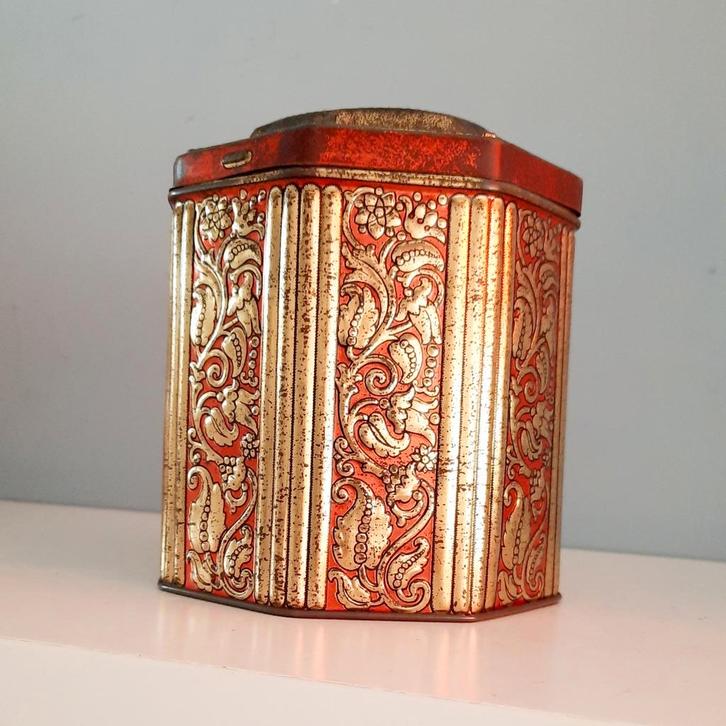 F. Lieftinck Groningen, antiek tabaksblik, Antiek en Kunst, Antiek | Tin, Ophalen of Verzenden
