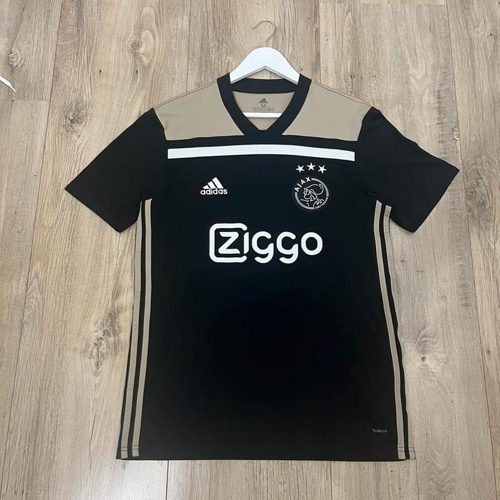 Ajax 18/19 uitshirt, Kleding | Heren, Sportkleding, Zo goed als nieuw, Voetbal, Maat 48/50 (M), Zwart, Ophalen of Verzenden