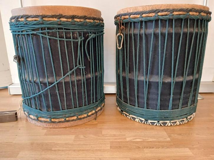Afrikaanse Percussie Drums - Koeienhuid, Muziek en Instrumenten, Drumstellen en Slagwerk, Zo goed als nieuw, Overige merken, Ophalen