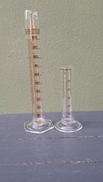 2 Vintage Maatcilinders - Chemie Laboratorium, Ophalen of Verzenden